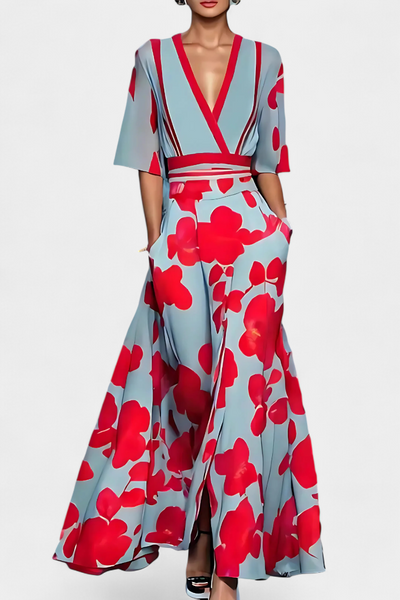 Daphne Vestido Envoltura Floral con Elegancia Atemporal