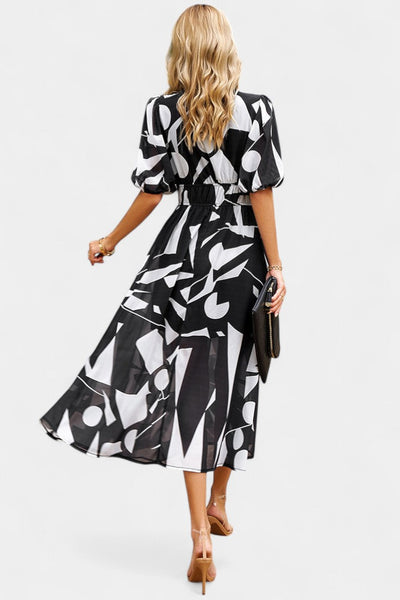Georgina Vestido Midi Floral con Escote en V