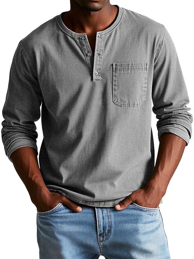 Frederico™ | Camiseta Henley Vintage