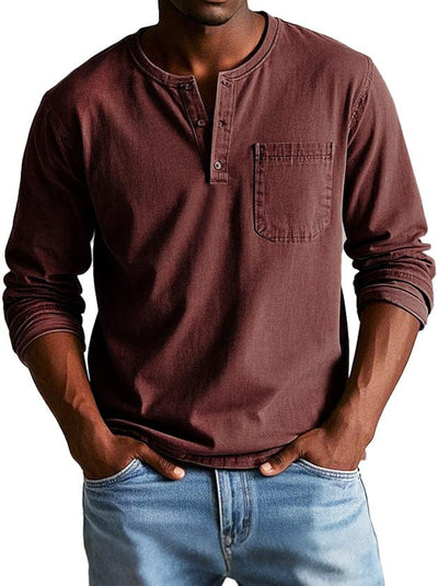 Frederico™ | Camiseta Henley Vintage