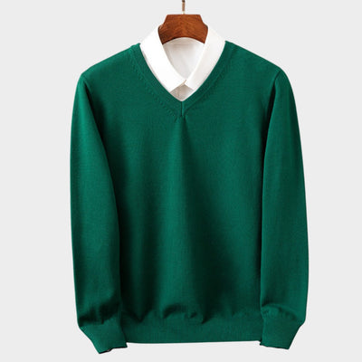 Manuel™ | Suéter de hombre de puro cachemir con cuello en V