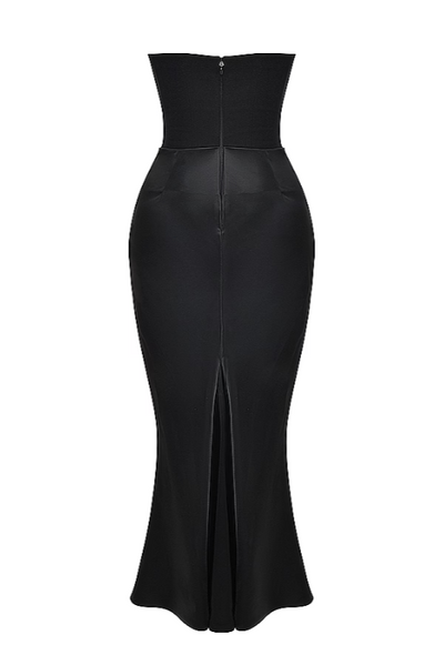 Emily Vestido Maxi Drapado Sin Tirantes