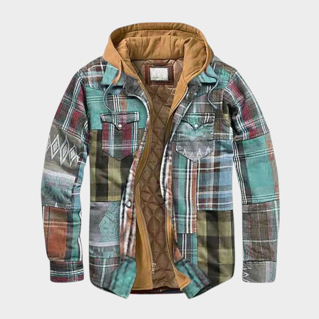 Nohr™ | Chaleco patchwork con estampado de cuadros