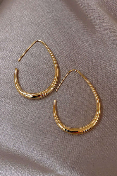 Pendientes Ovalados de Metal