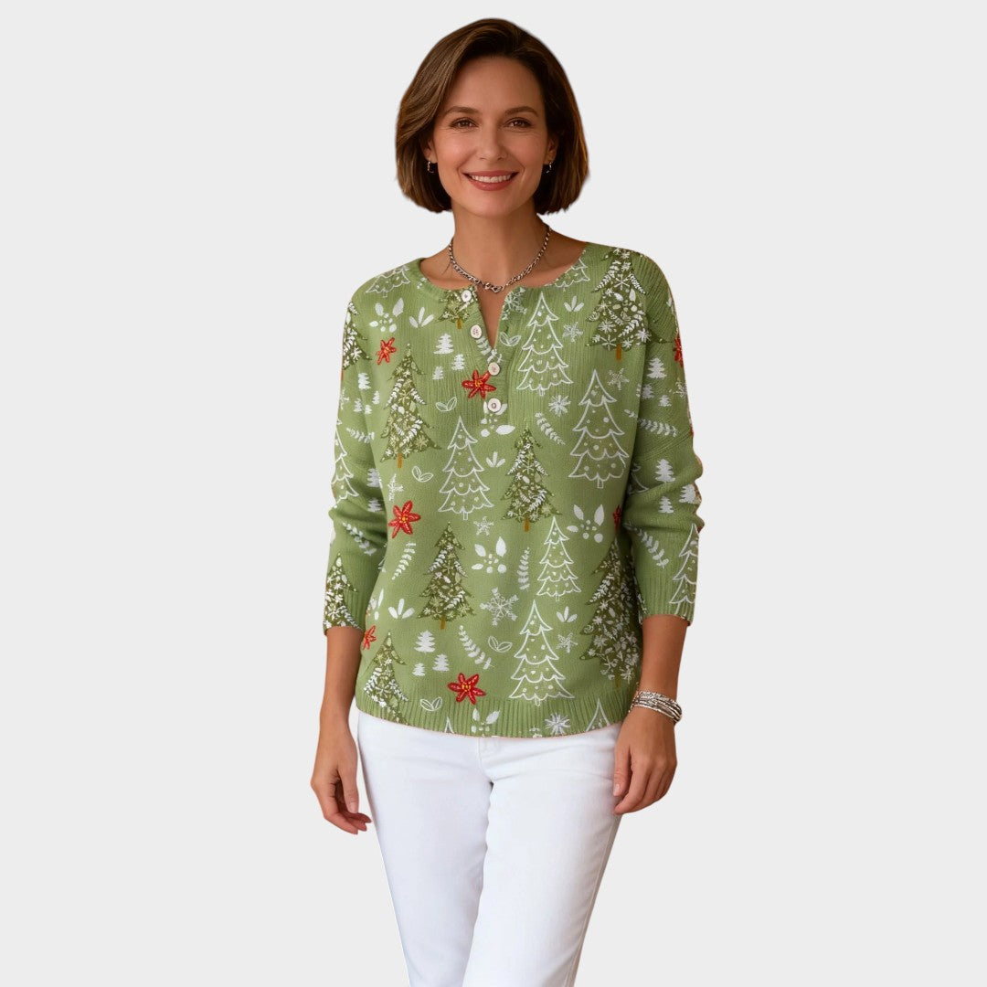 Sofie | Suéter navideño con botones