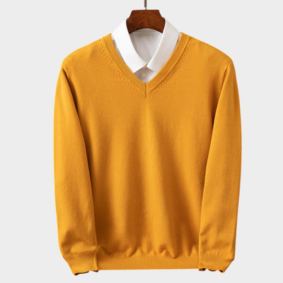 Manuel™ | Suéter de hombre de puro cachemir con cuello en V