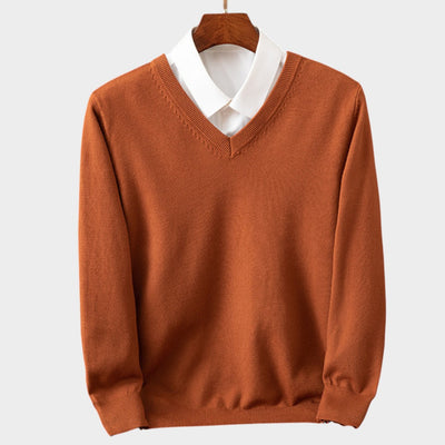 Manuel™ | Suéter de hombre de puro cachemir con cuello en V