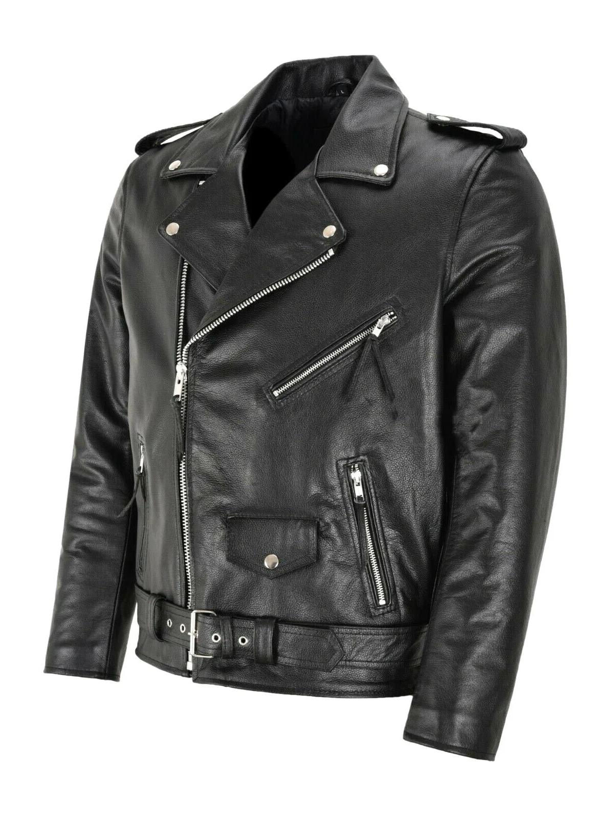 Austin™ | Chaqueta de Cuero Clásica Biker