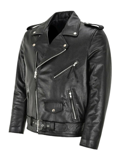 Austin™ | Chaqueta de Cuero Clásica Biker