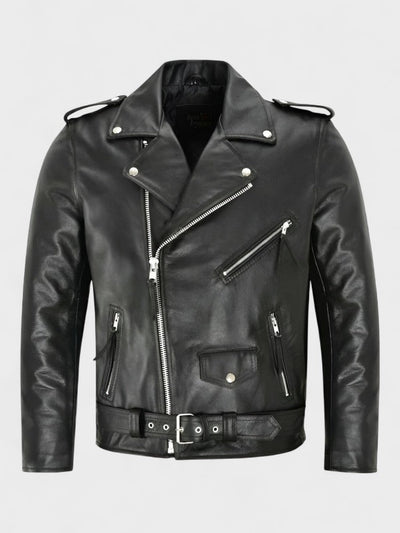 Austin™ | Chaqueta de Cuero Clásica Biker