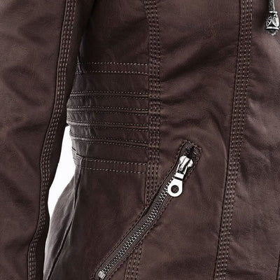 Gia™ | Chaqueta de cuero estilo motorista