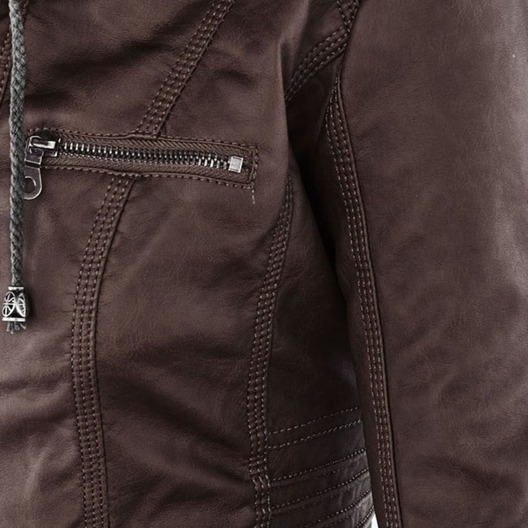 Gia™ | Chaqueta de cuero estilo motorista