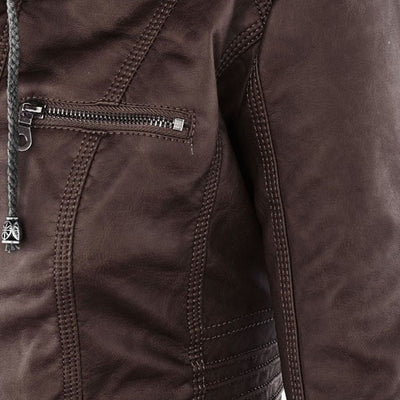 Gia™ | Chaqueta de cuero estilo motorista