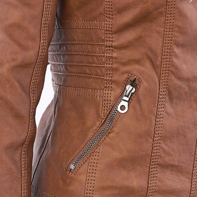 Gia™ | Chaqueta de cuero estilo motorista