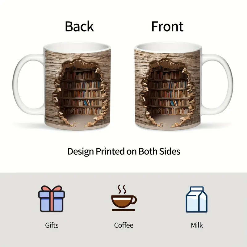Taza Mágica con Cambio Térmico | Vista de Biblioteca  Estantería que Desaparece