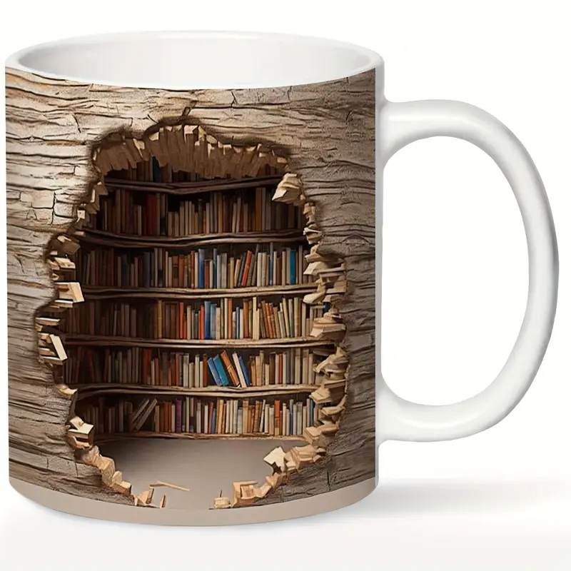 Taza Mágica con Cambio Térmico | Vista de Biblioteca  Estantería que Desaparece