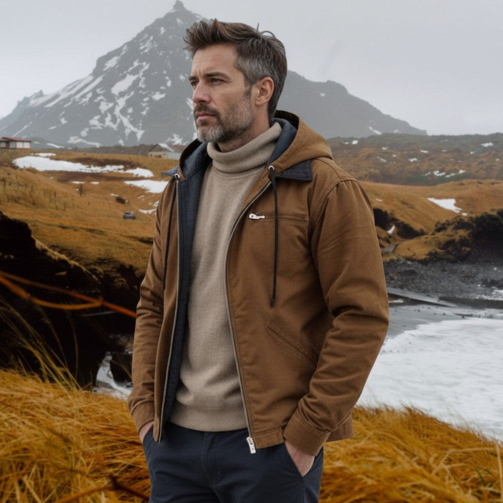 Gaspard™ | Chaqueta con capucha y cremallera elegante