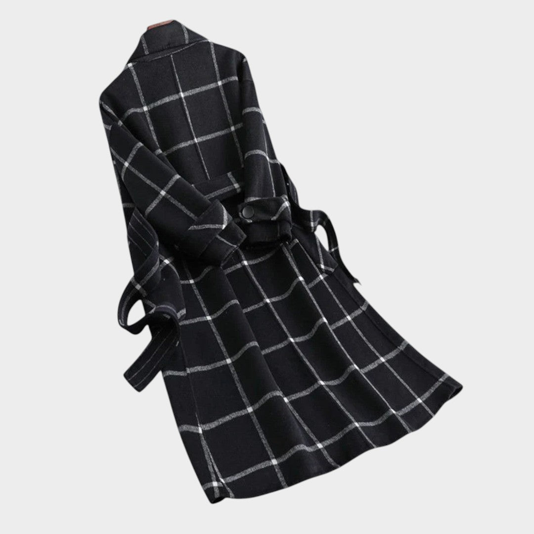 Adriana™ | Abrigo Clásico de Invierno con Estampado de Cuadros