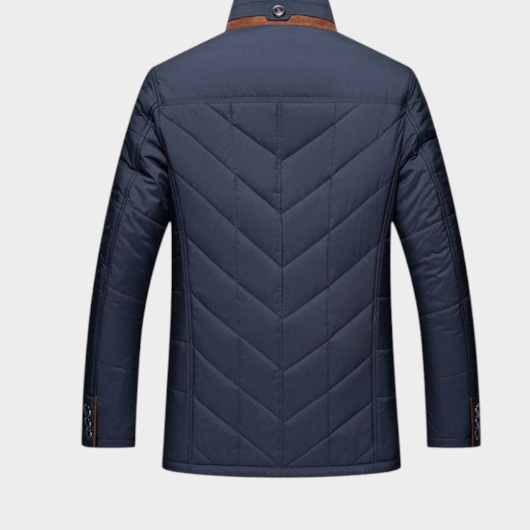 Helmfried™ | Chaqueta acolchada de hombre con cuello de piel