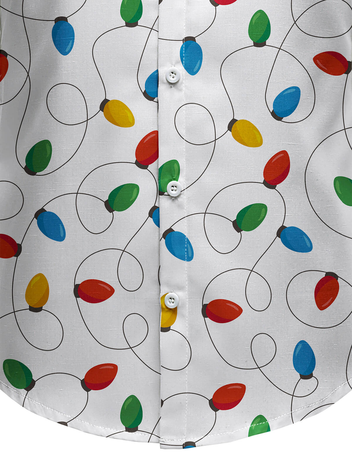 Camisa de hombre de manga larga para Navidad con luces de hadas