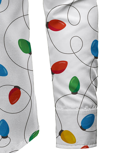 Camisa de hombre de manga larga para Navidad con luces de hadas