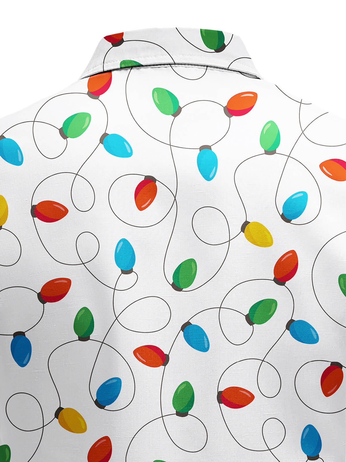 Camisa de hombre de manga larga para Navidad con luces de hadas