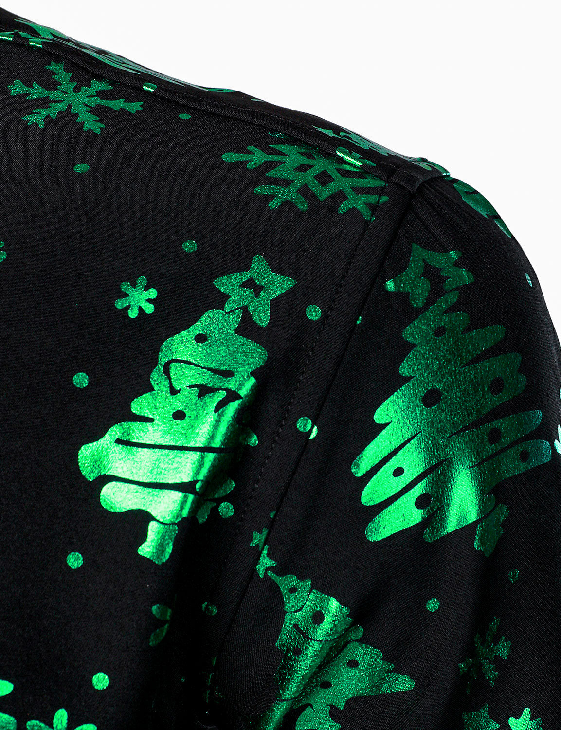 Camisa de hombre de Navidad con ajuste regular de manga larga en verde