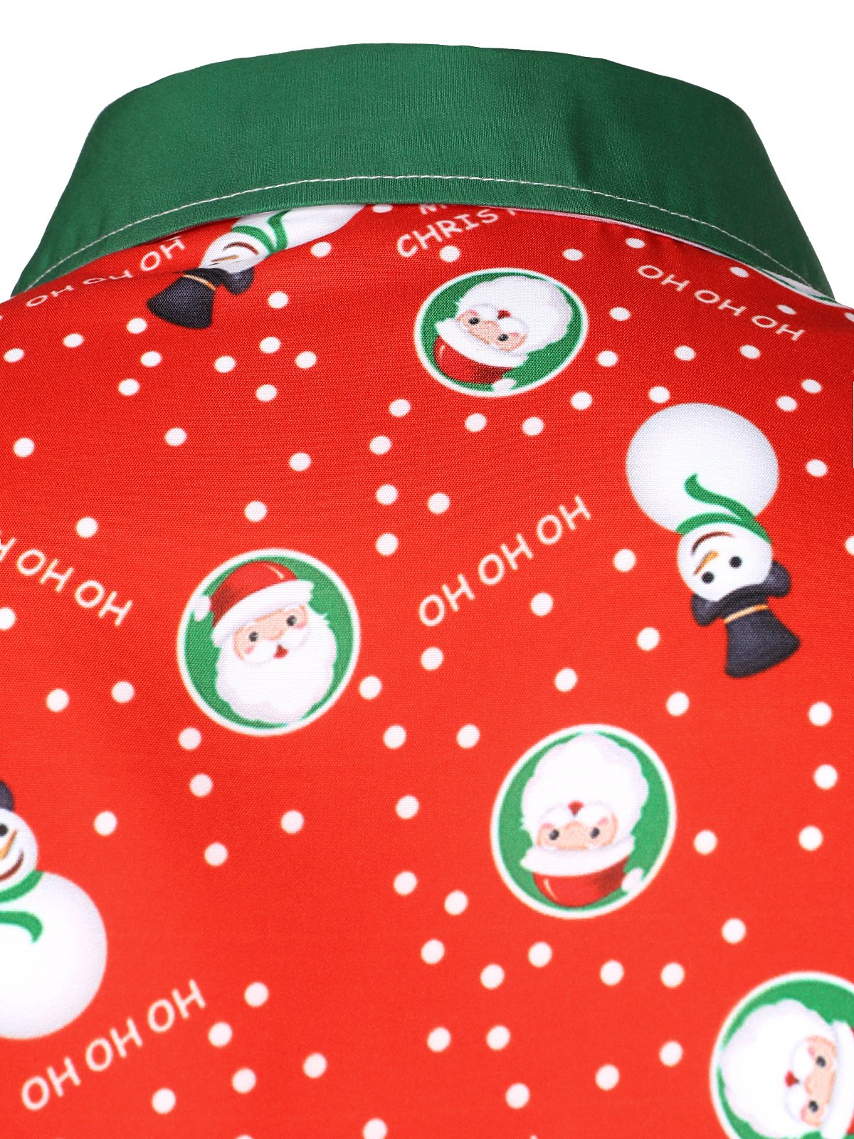 Camisa de manga larga con estampado de muñeco de nieve de Santa Claus para hombres, ropa divertida temática navideña