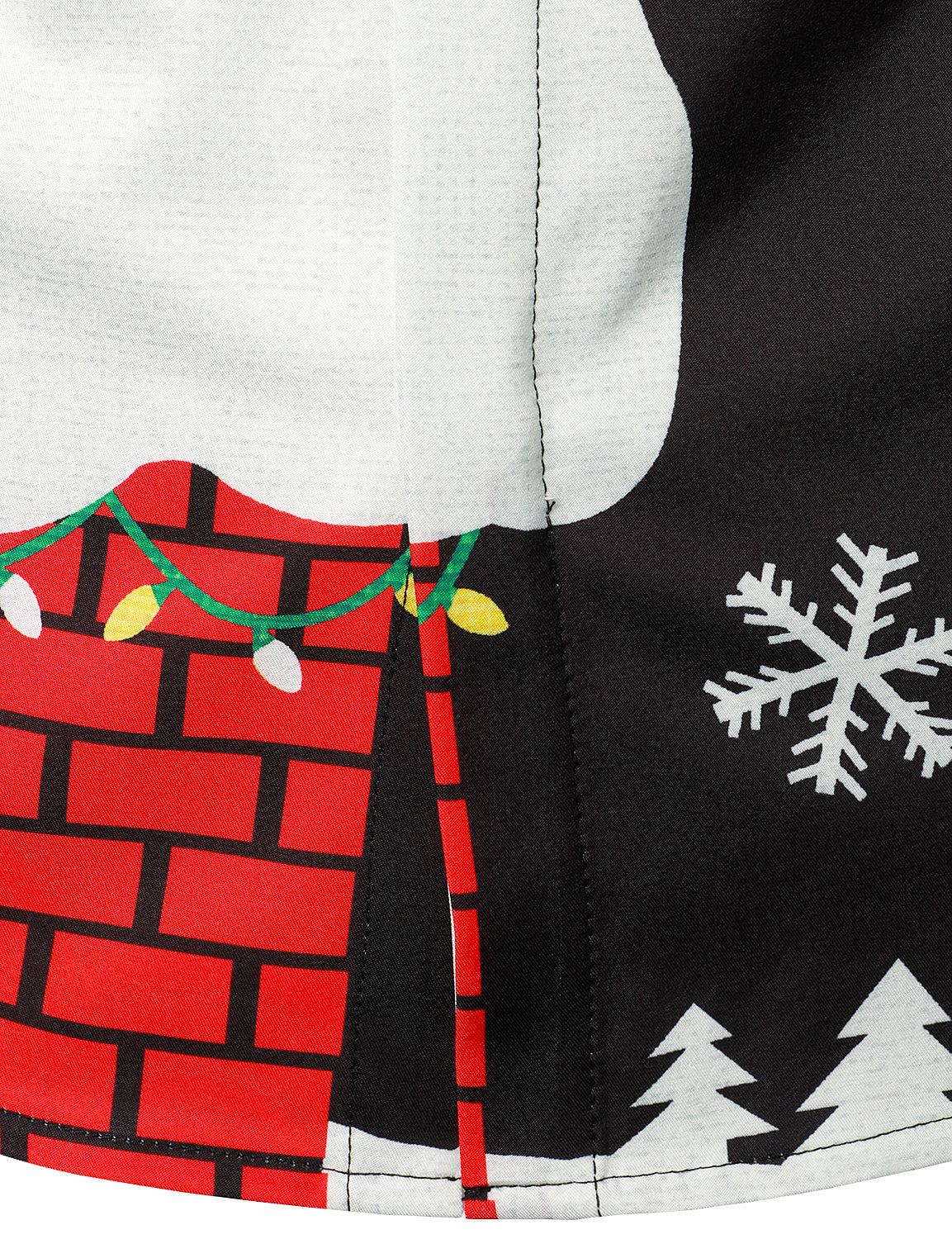 Camisa de manga larga divertida de Navidad para hombre en color negro