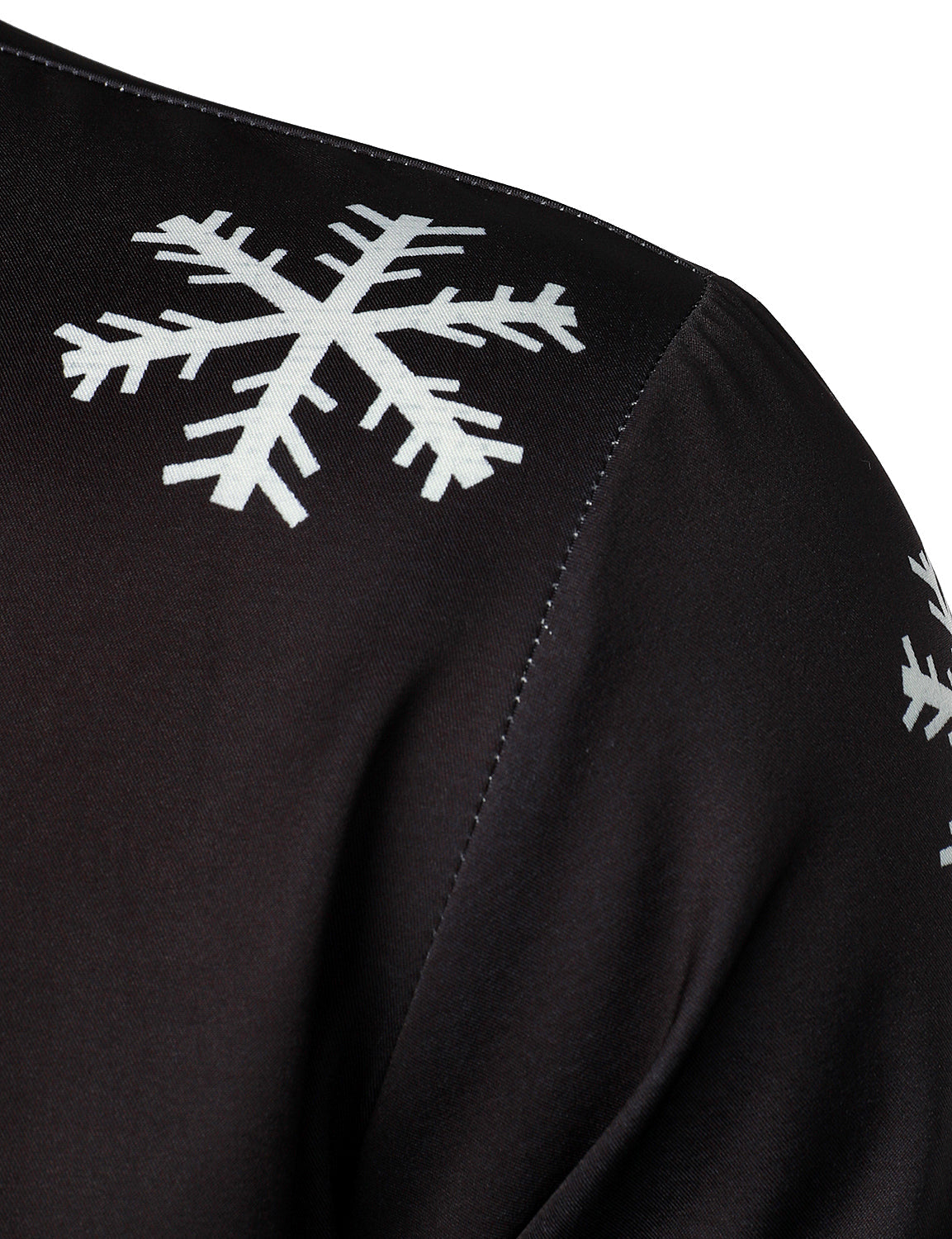 Camisa de manga larga divertida de Navidad para hombre en color negro