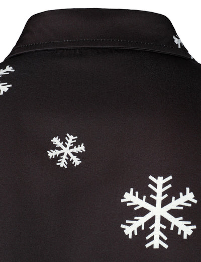 Camisa de manga larga divertida de Navidad para hombre en color negro