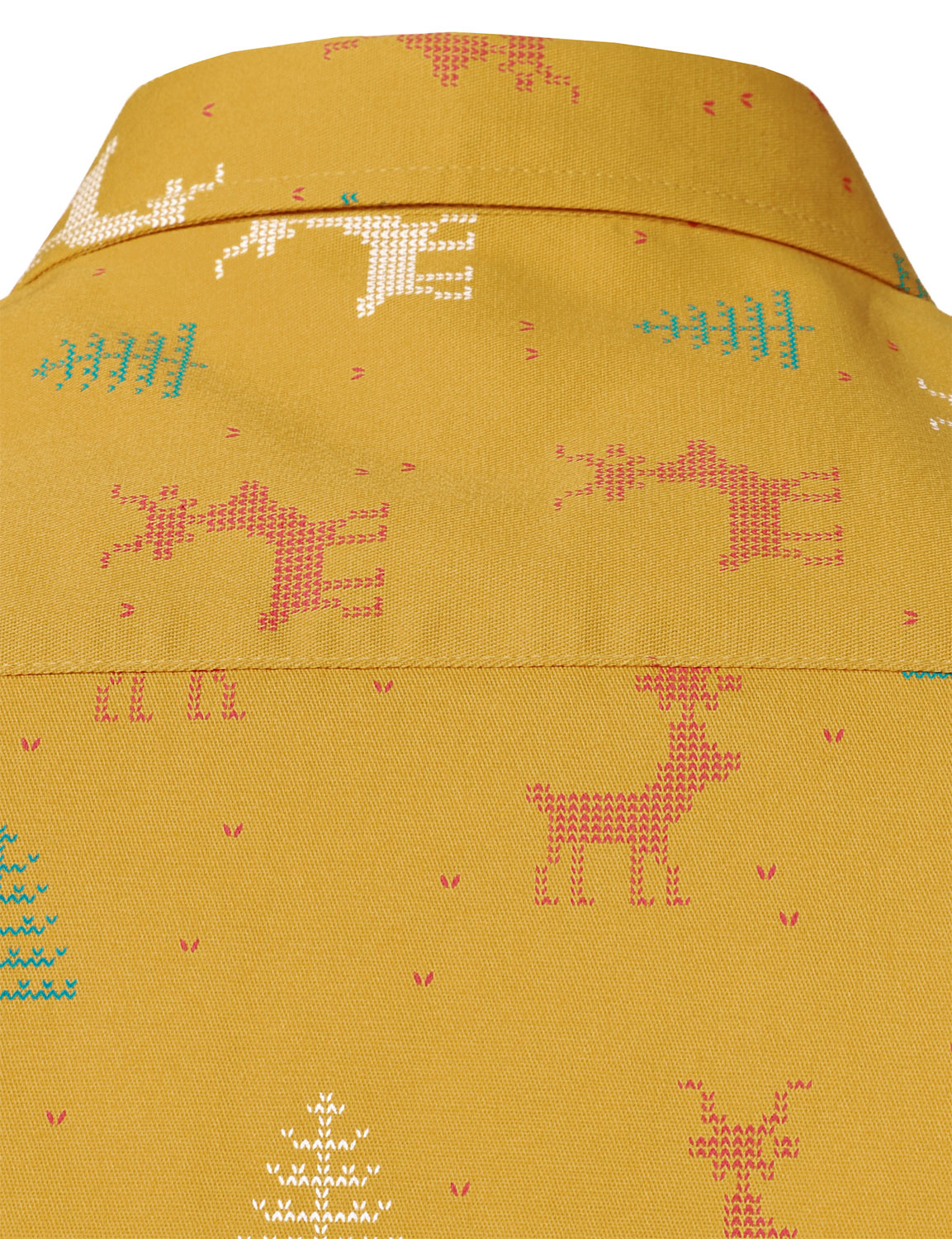 Camisa de manga larga con diseño de ciervo navideño para hombre y transpirable