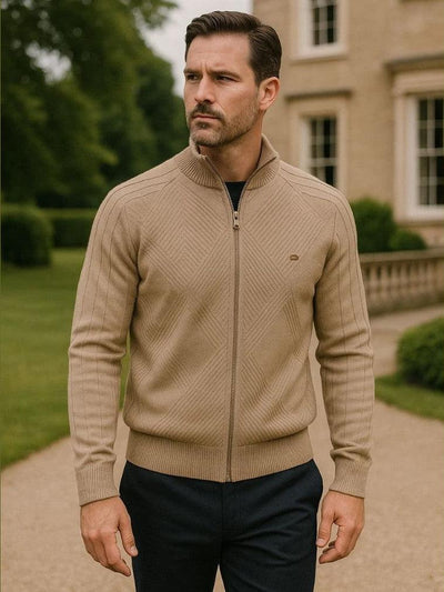 Jacquard™ | Cárdigan de punto con cremallera