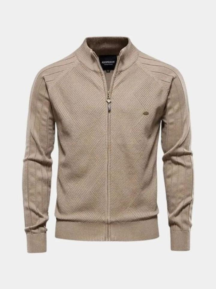 Jacquard™ | Cárdigan de punto con cremallera