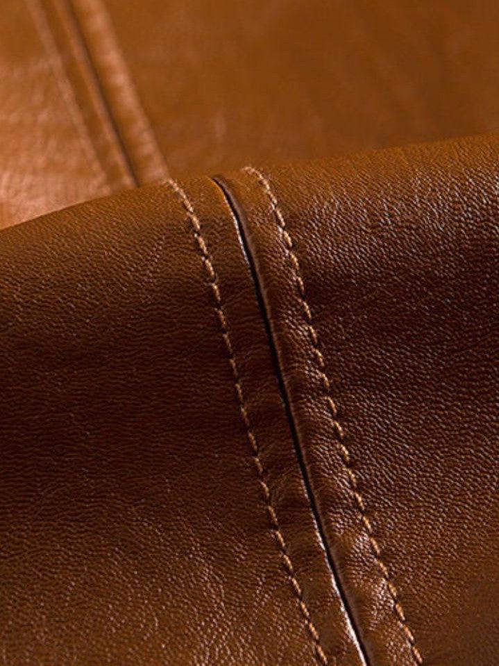 Jonas™ | Chaqueta de cuero color caramelo