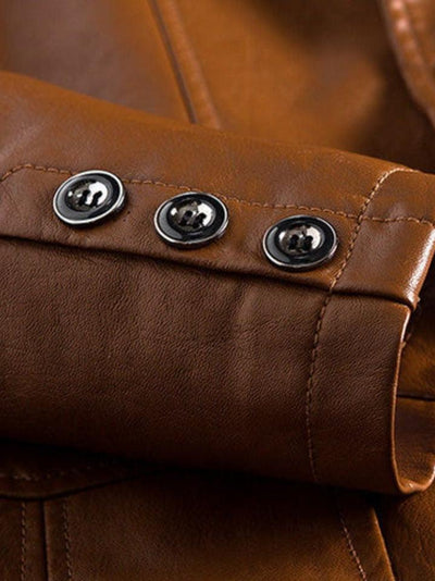 Jonas™ | Chaqueta de cuero color caramelo