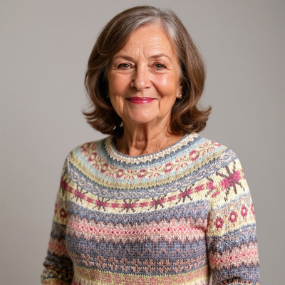 Keira | Suéter de punto vintage con islas