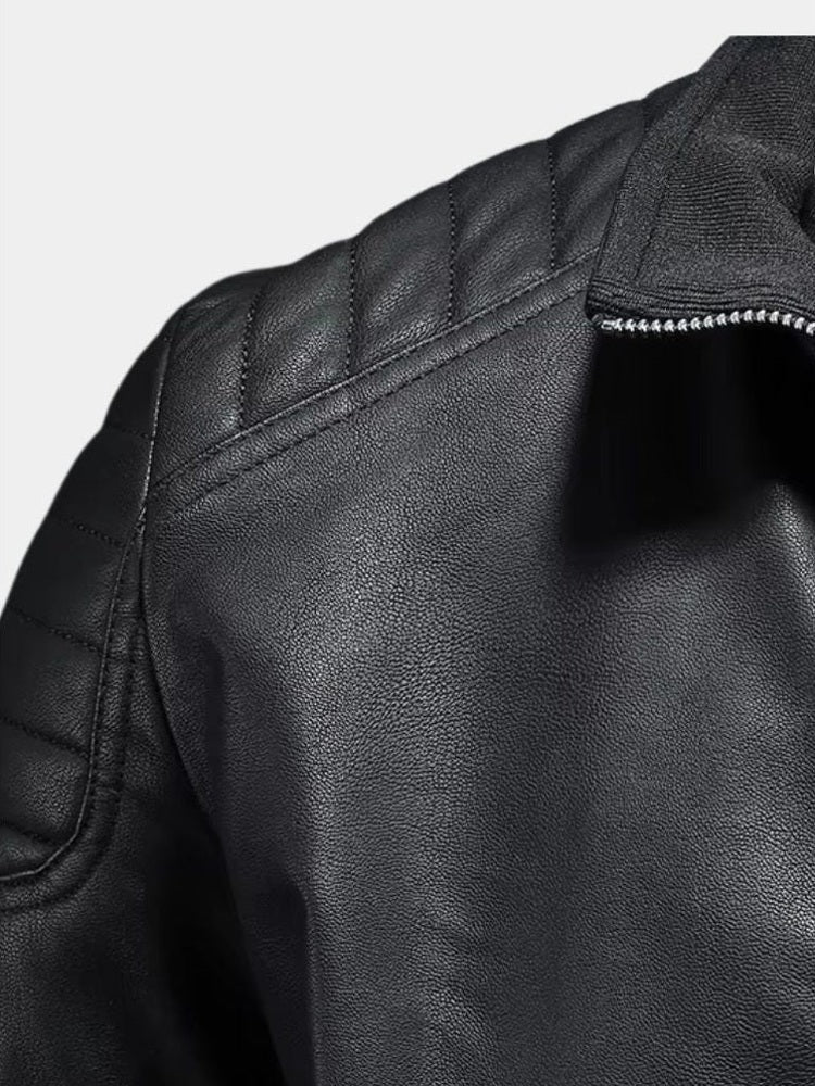 Luca™ | Chaqueta de Cuero con Cremalleras