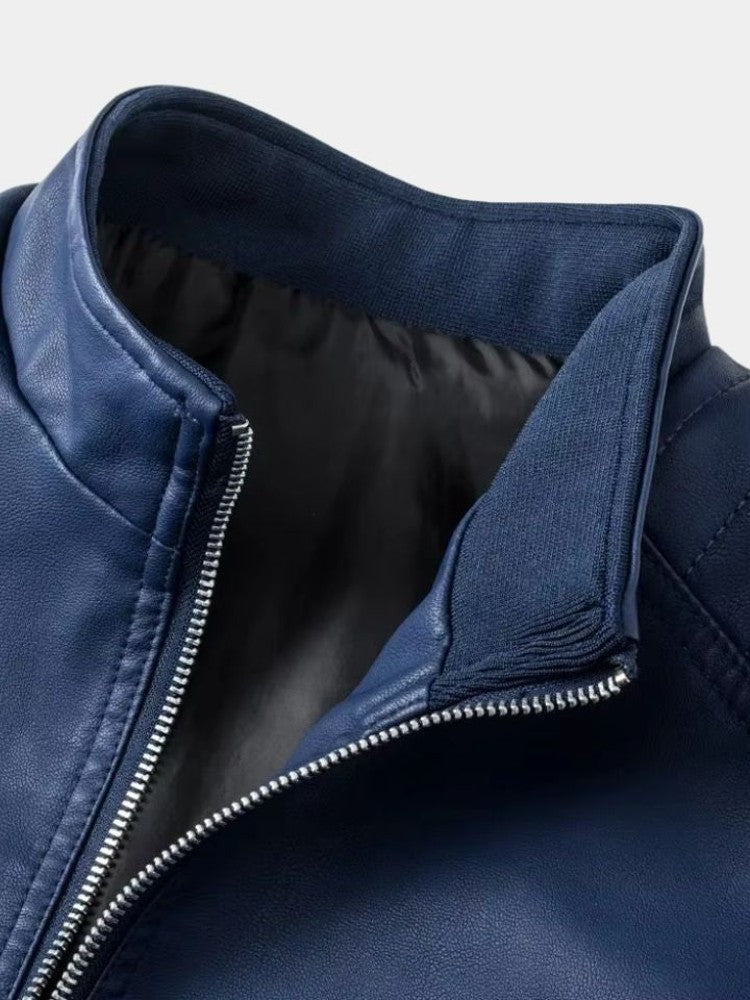 Luca™ | Chaqueta de Cuero con Cremalleras