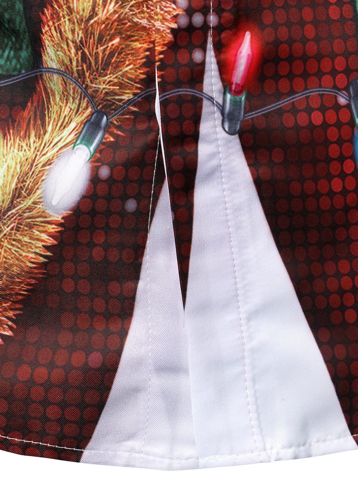 Camisa de manga larga divertida con tema navideño para hombres, estilo telescópico, perfecta para fiestas