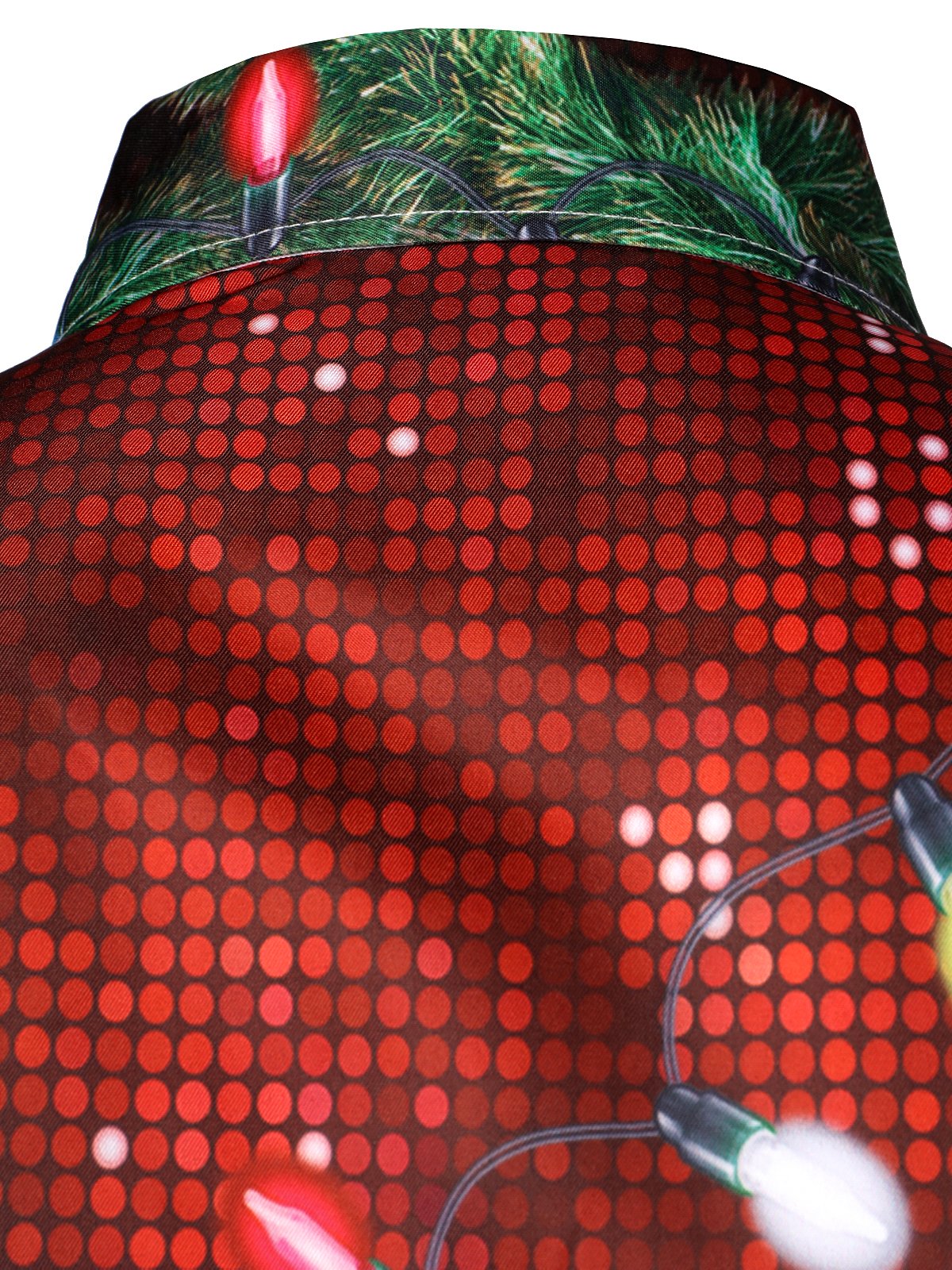 Camisa de manga larga divertida con tema navideño para hombres, estilo telescópico, perfecta para fiestas