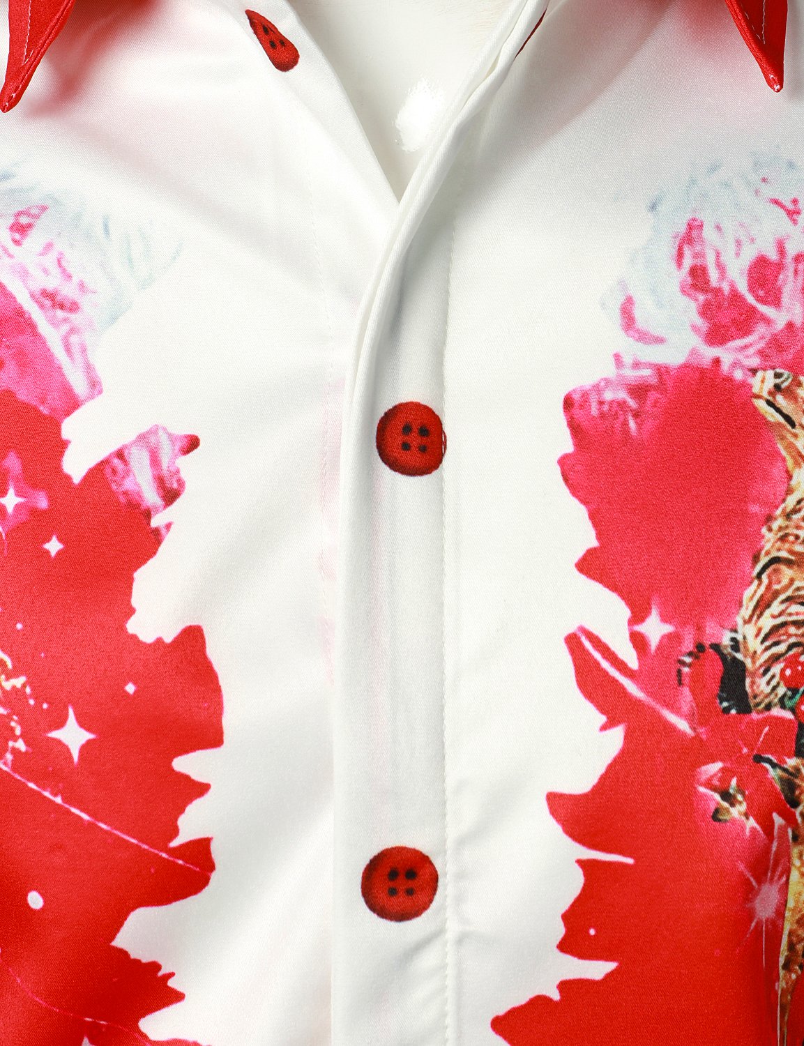 Camisa de manga larga con botones de inspiración navideña masculina, vestido divertido para vacaciones