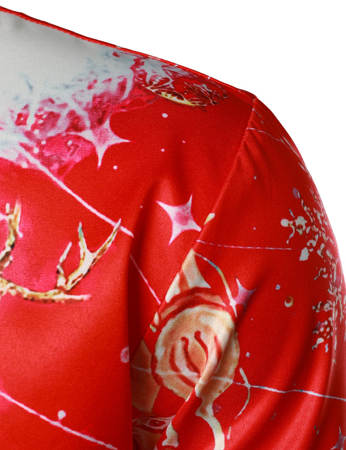 Camisa de manga larga con botones de inspiración navideña masculina, vestido divertido para vacaciones