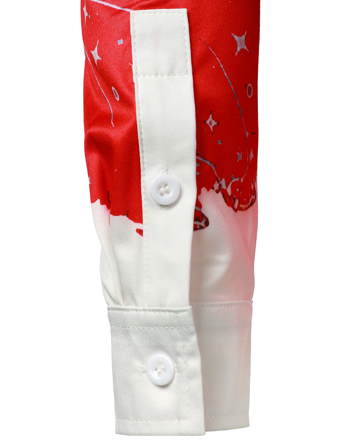 Camisa de manga larga con botones de inspiración navideña masculina, vestido divertido para vacaciones