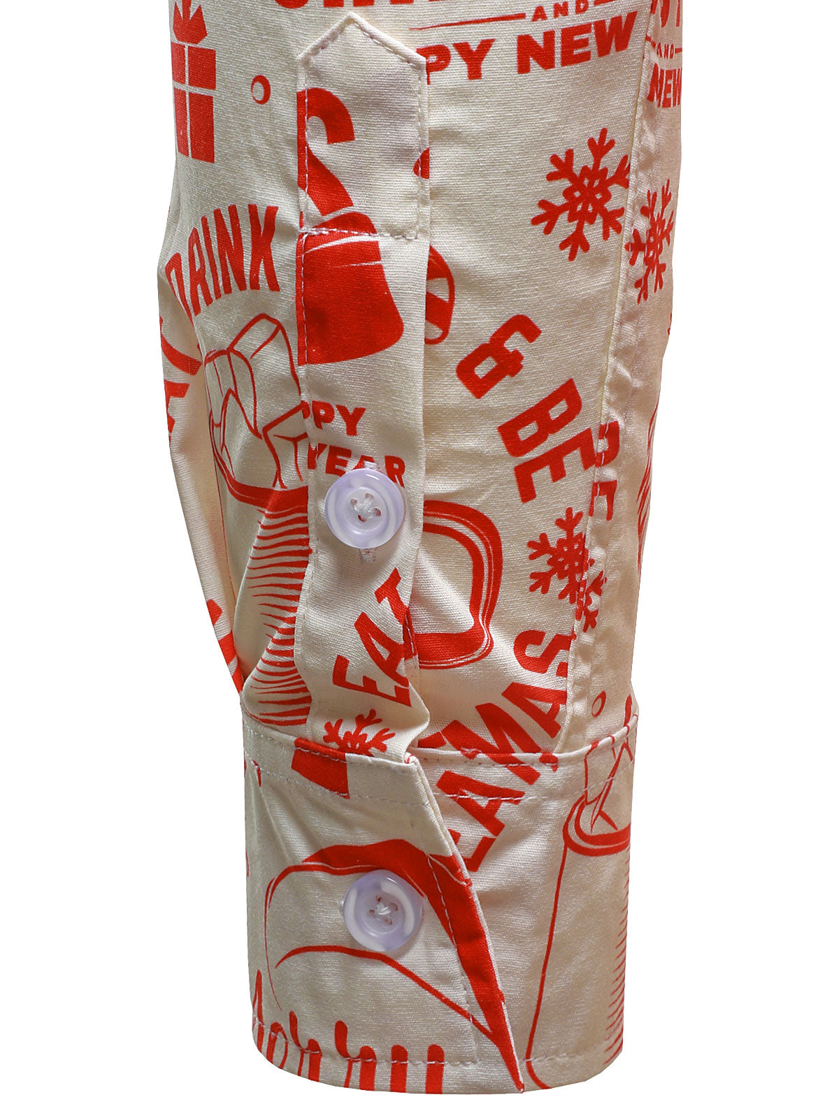 Suéter navideño para hombres en beige con diseño vintage divertido y mangas largas