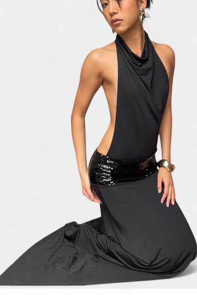 Georgia Vestido Halter Elegancia Lujo