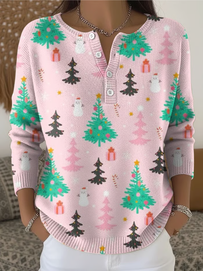 Clara | Suéter de Navidad con estampado de árbol de Navidad