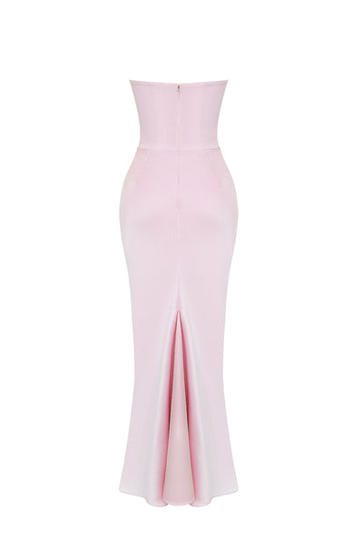 Emily Vestido Maxi Drapado Sin Tirantes
