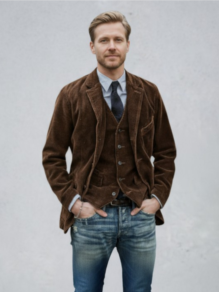 Radek™ | Chaqueta y chaleco de estilo vintage