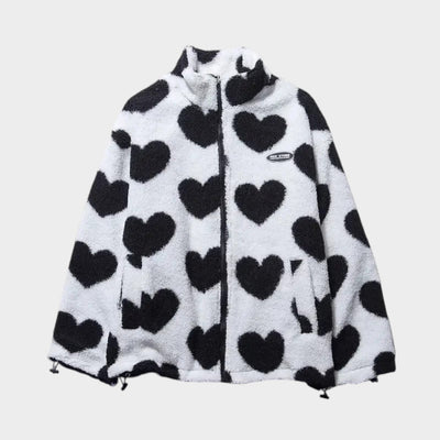 Dianne™ | Chaqueta reversible con estampado de corazones y diseño cómodo